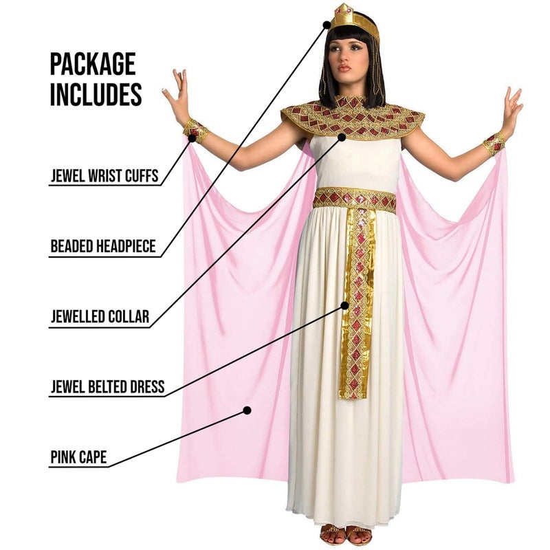 Morph Cleopatra Costume Women, Egyptian Costume Woman, Cleopatra Costumes, Cleo De Nile, Halloween Costumes for Women Adult, Medium - Image 2